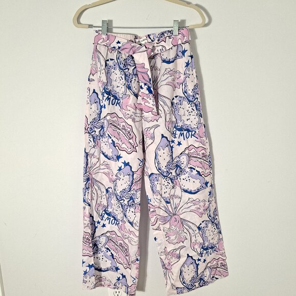NWOT Las Surenas Linen Blend Amor Sea Coastal Wide Leg Pants - Picture 1 of 15